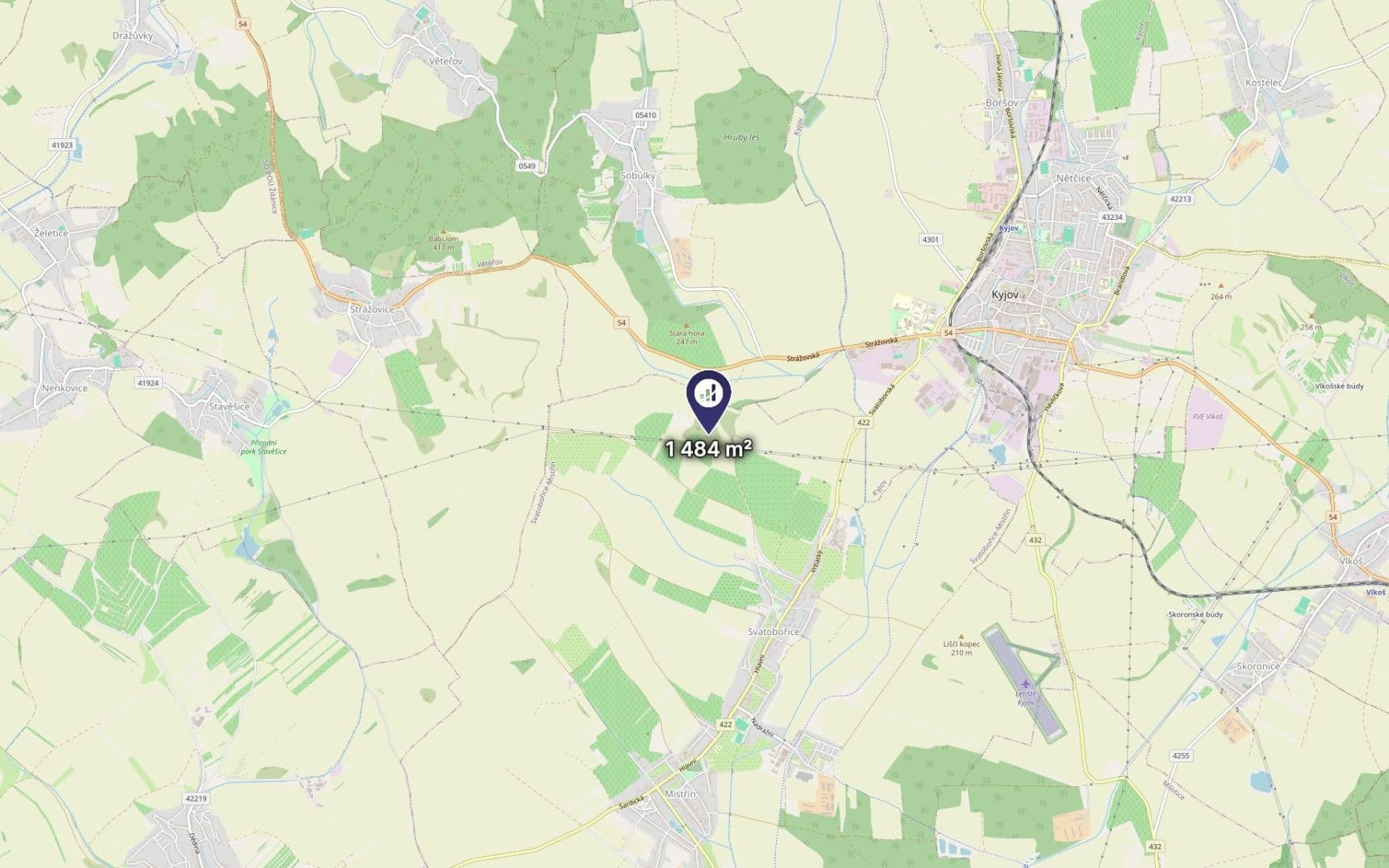Predaj pozemku 1.484 m², Svatobořice-Mistřín, Jihomoravský kraj Predaj pozemku 1.484 m², Svatobořice-Mistřín, Jihomoravský kraj