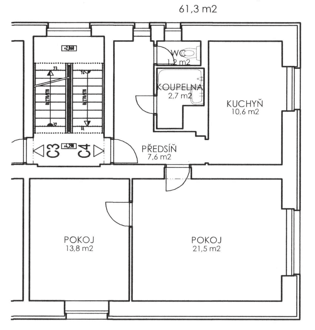 Predaj bytu 2-izbový 61 m², Chládkova, Brno, Jihomoravský kraj Predaj bytu 2-izbový 61 m², Chládkova, Brno, Jihomoravský kraj