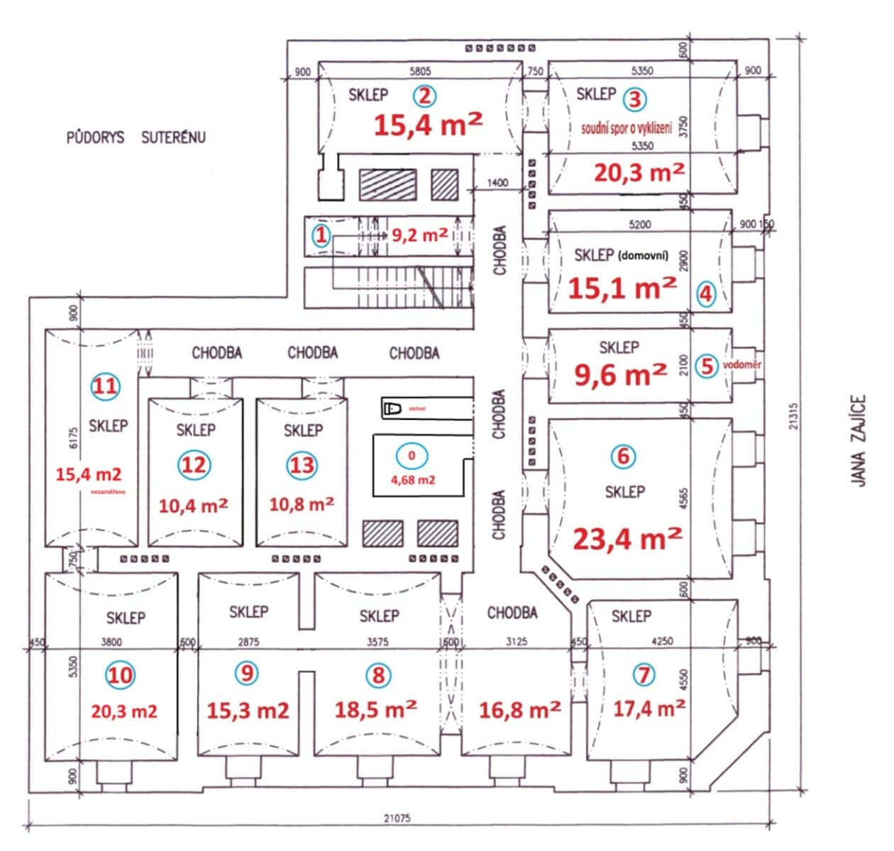 Prenájom nebytového priestoru 10 m², Jana Zajíce, Praha, Praha Prenájom nebytového priestoru 10 m², Jana Zajíce, Praha, Praha