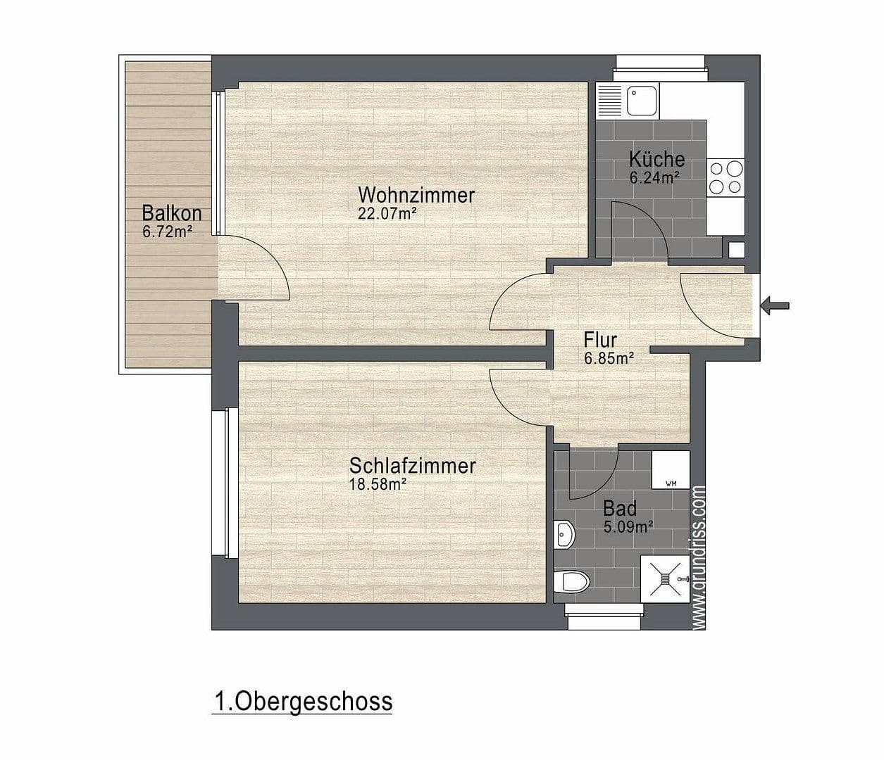 Predaj bytu 2-izbový 63 m², Oldenburg, Dolné Sasko Predaj bytu 2-izbový 63 m², Oldenburg, Dolné Sasko