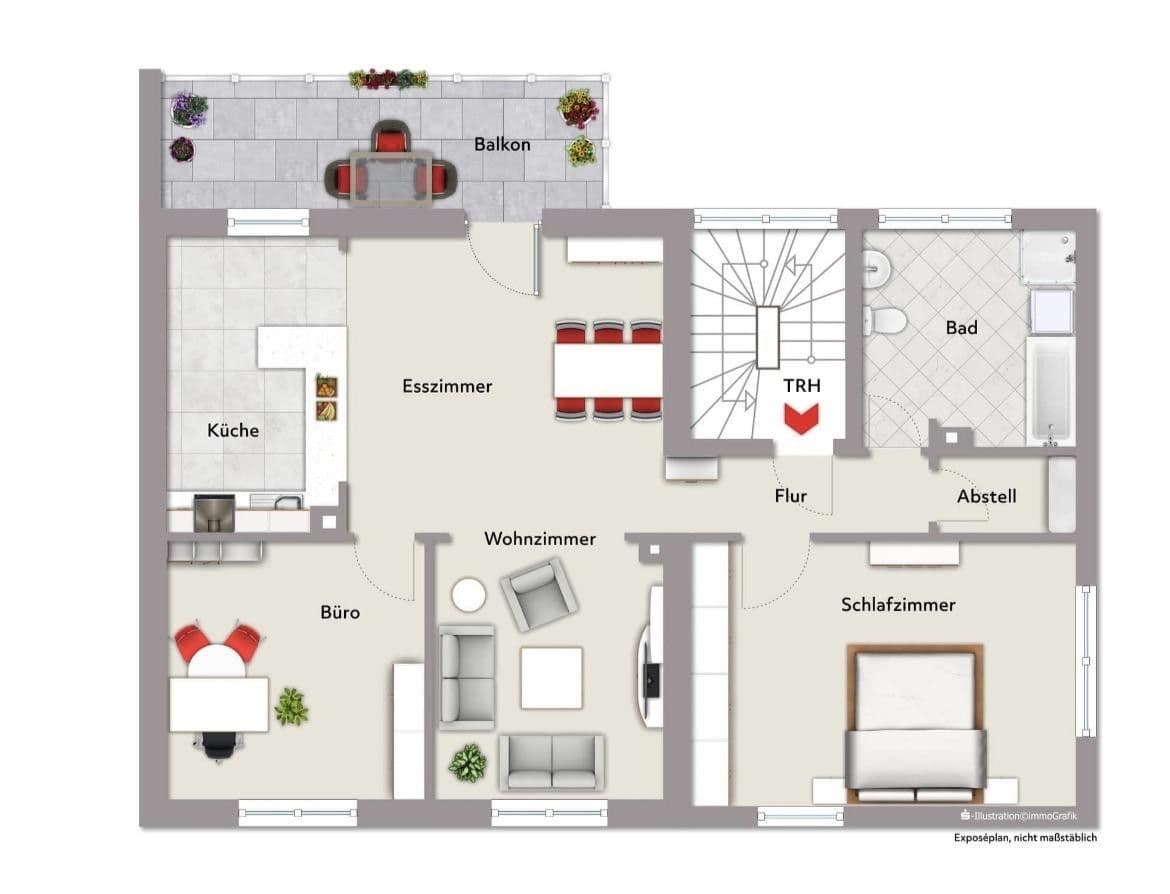 Prenájom bytu 4-izbový 110 m², Grüntalstr 12, Hösbach, Bavorsko Prenájom bytu 4-izbový 110 m², Grüntalstr 12, Hösbach, Bavorsko