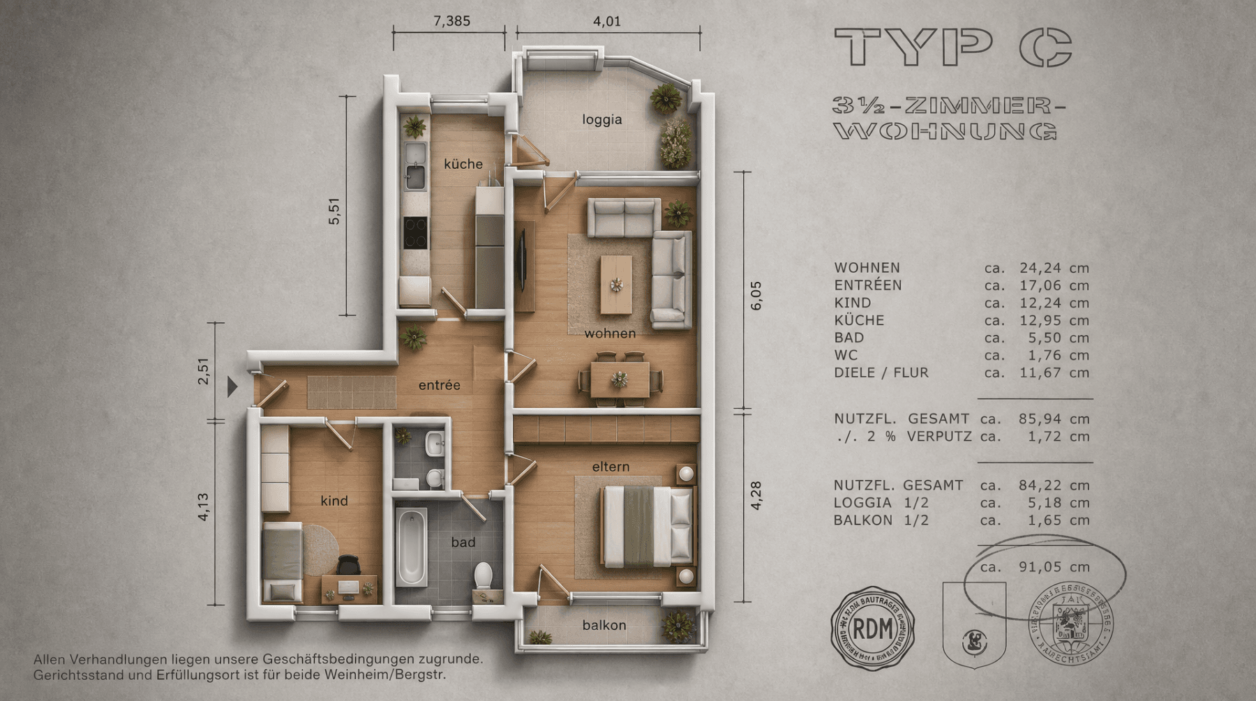 Predaj bytu 3-izbový 91 m², Multring 7, Weinheim, Bádensko-Wurttembersko Predaj bytu 3-izbový 91 m², Multring 7, Weinheim, Bádensko-Wurttembersko