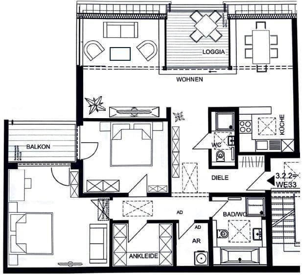 Prenájom bytu 3-izbový 115 m², Köln, Severné Porýnie - Westfálsko Prenájom bytu 3-izbový 115 m², Köln, Severné Porýnie - Westfálsko