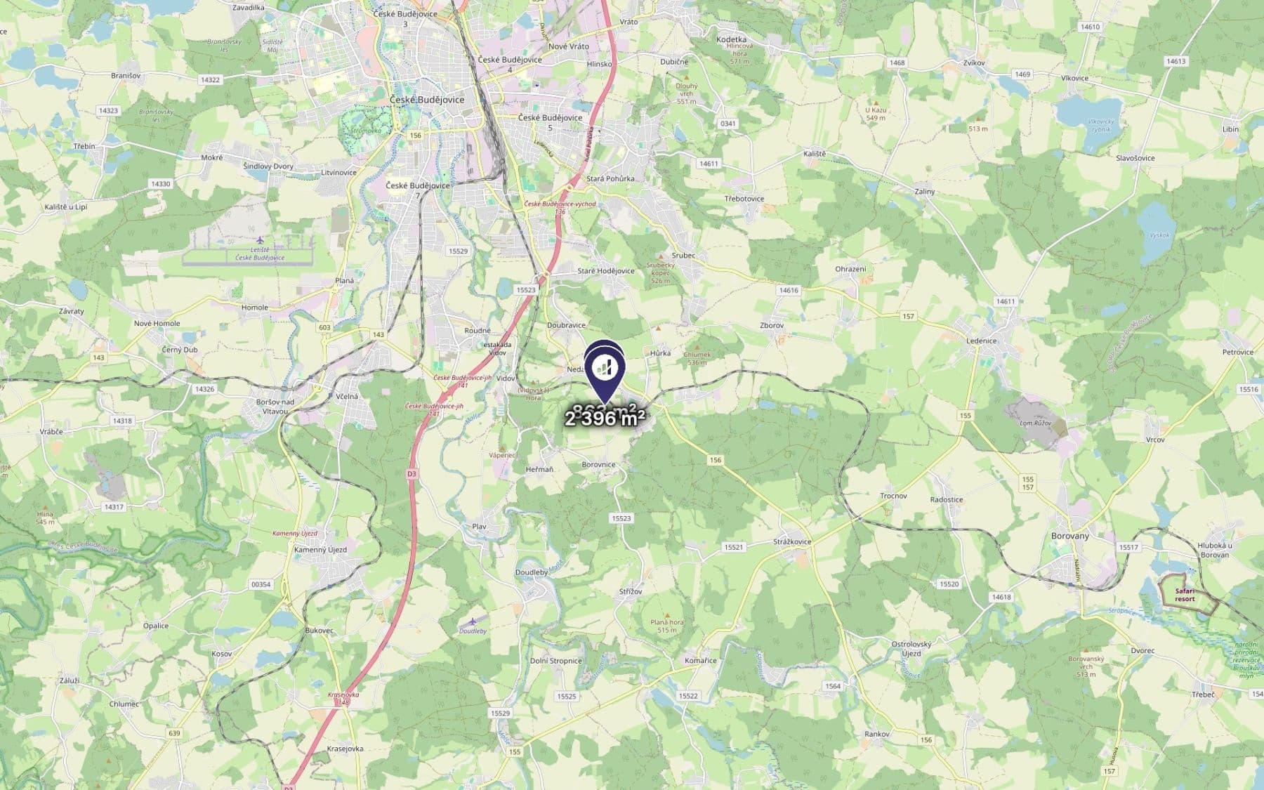 Predaj pozemku 3.259 m², Nedabyle, Jihočeský kraj Predaj pozemku 3.259 m², Nedabyle, Jihočeský kraj