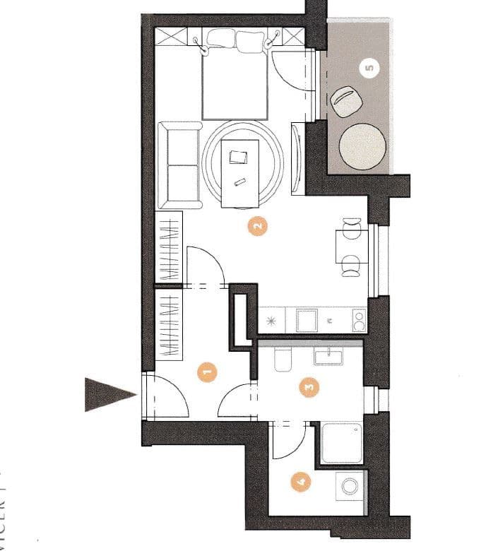 Prenájom bytu 1-izbový 38 m², U Boroviček, Praha, Praha Prenájom bytu 1-izbový 38 m², U Boroviček, Praha, Praha