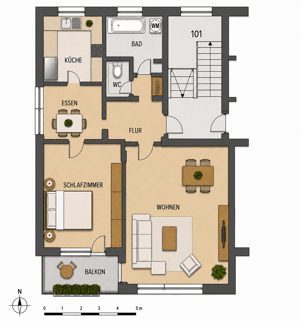 Prenájom bytu 2-izbový 63 m², Brennerstraße, Gerlingen, Bádensko-Wurttembersko Prenájom bytu 2-izbový 63 m², Brennerstraße, Gerlingen, Bádensko-Wurttembersko