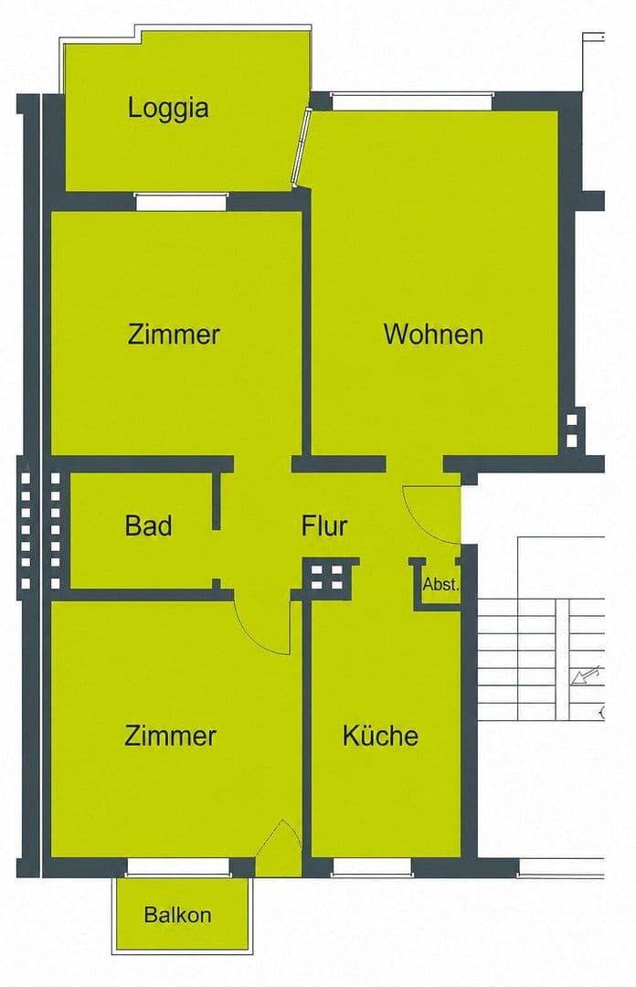 Prenájom bytu 3-izbový 63 m², Röblingweg 4, Hannover, Dolné Sasko Prenájom bytu 3-izbový 63 m², Röblingweg 4, Hannover, Dolné Sasko