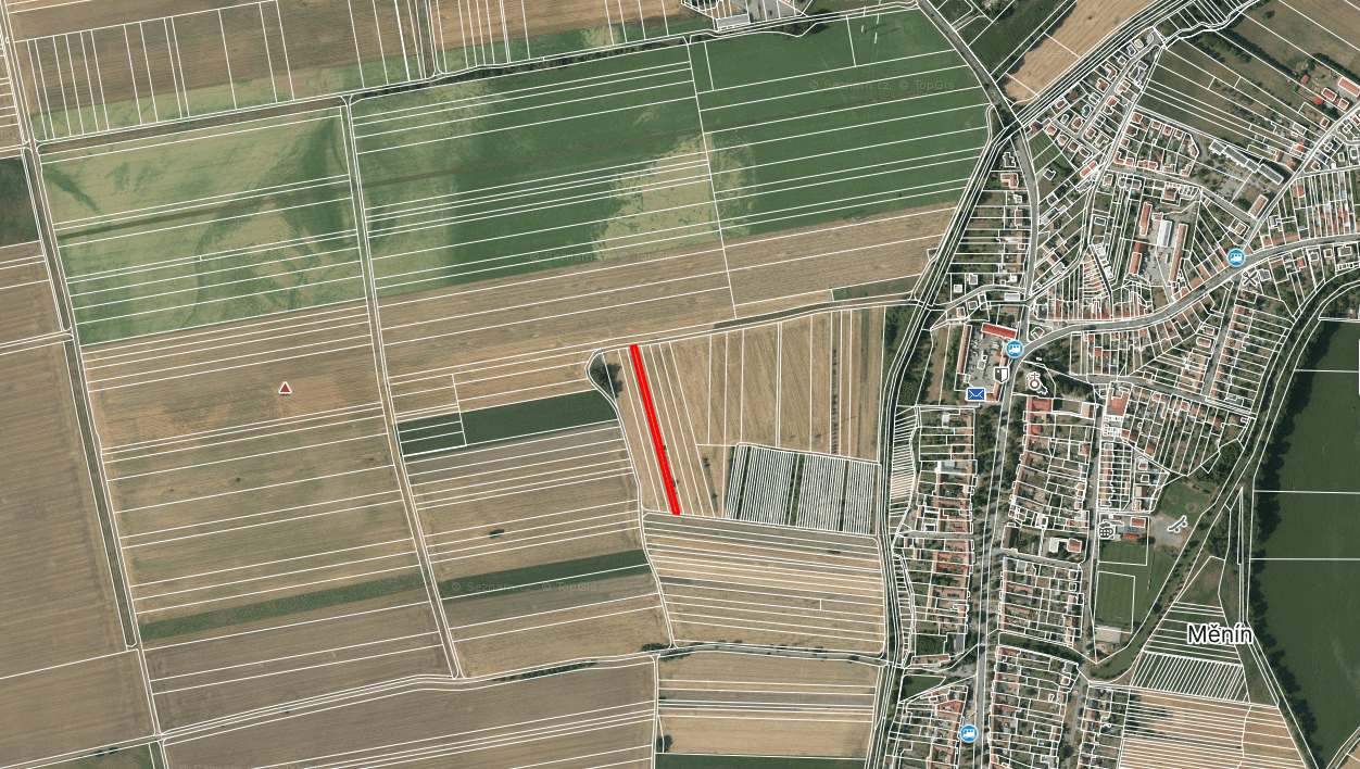 Predaj pozemku 2.197 m², Měnín, Jihomoravský kraj Predaj pozemku 2.197 m², Měnín, Jihomoravský kraj