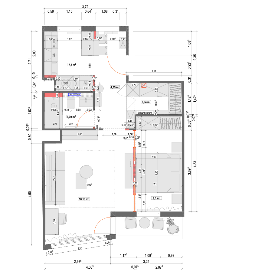Prenájom bytu 2-izbový 50 m², Gotha-Allee 36, Berlin, Berlín Prenájom bytu 2-izbový 50 m², Gotha-Allee 36, Berlin, Berlín