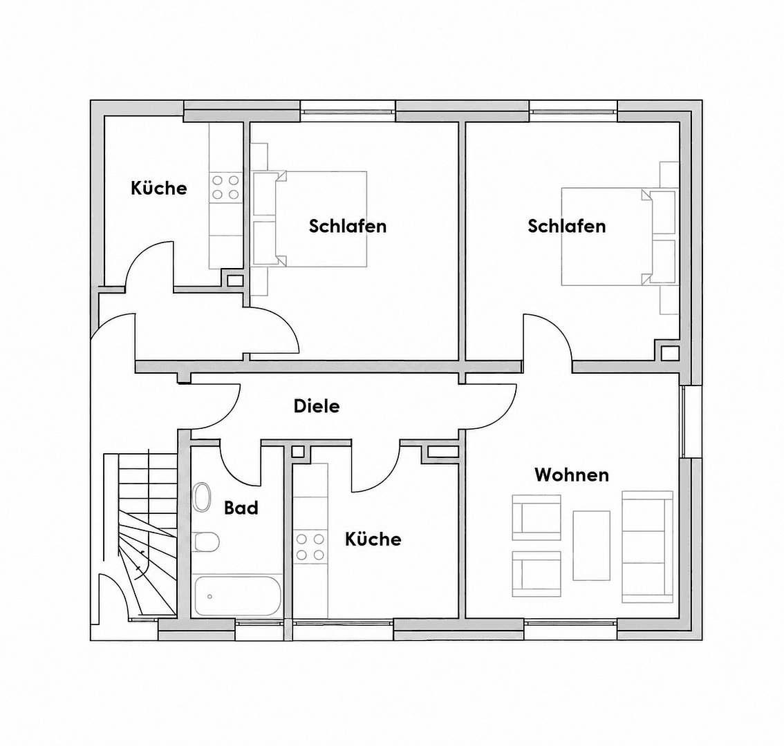 Prenájom bytu 2-izbový 51 m², Wetter (Ruhr), Severné Porýnie - Westfálsko Prenájom bytu 2-izbový 51 m², Wetter (Ruhr), Severné Porýnie - Westfálsko