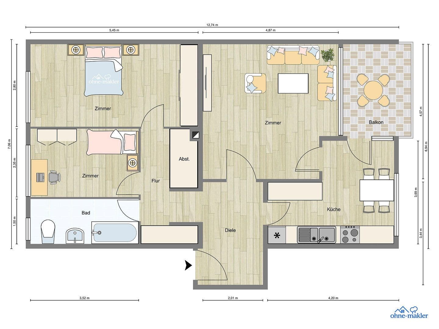 Predaj bytu 2-izbový 78 m², Fritz-Werner-Straße 3, Berlin, Berlín Predaj bytu 2-izbový 78 m², Fritz-Werner-Straße 3, Berlin, Berlín