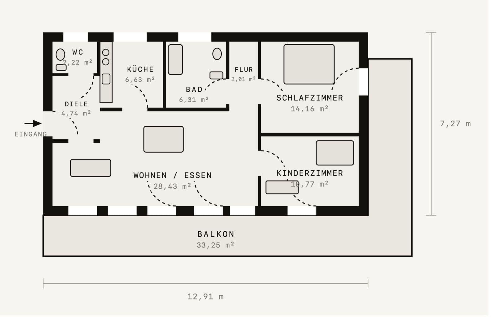 Prenájom bytu 3-izbový 93 m², Fuchsbergstraße 9, Mauth, Bavorsko Prenájom bytu 3-izbový 93 m², Fuchsbergstraße 9, Mauth, Bavorsko