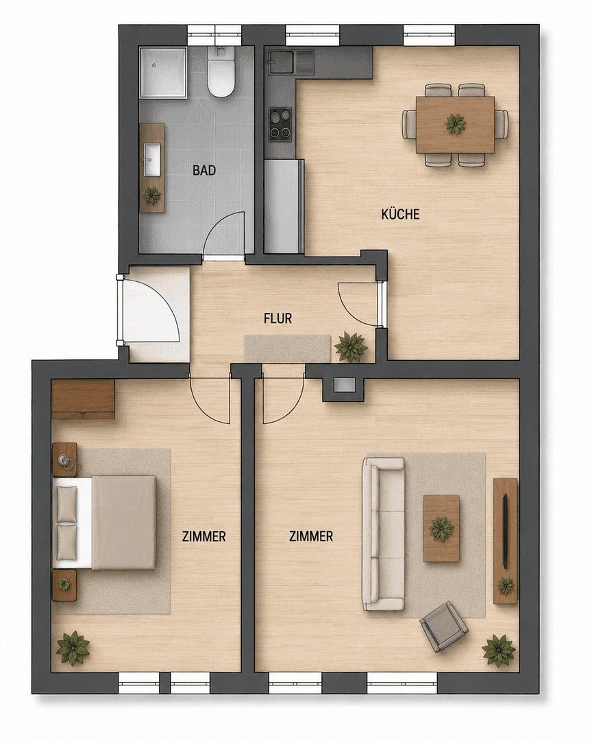 Prenájom bytu 2-izbový 56 m², Landgrabenstraße, Nürnberg, Bavorsko Prenájom bytu 2-izbový 56 m², Landgrabenstraße, Nürnberg, Bavorsko