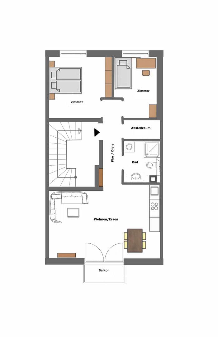 Prenájom bytu 3-izbový 60 m², Kelsterbach, Hesensko Prenájom bytu 3-izbový 60 m², Kelsterbach, Hesensko