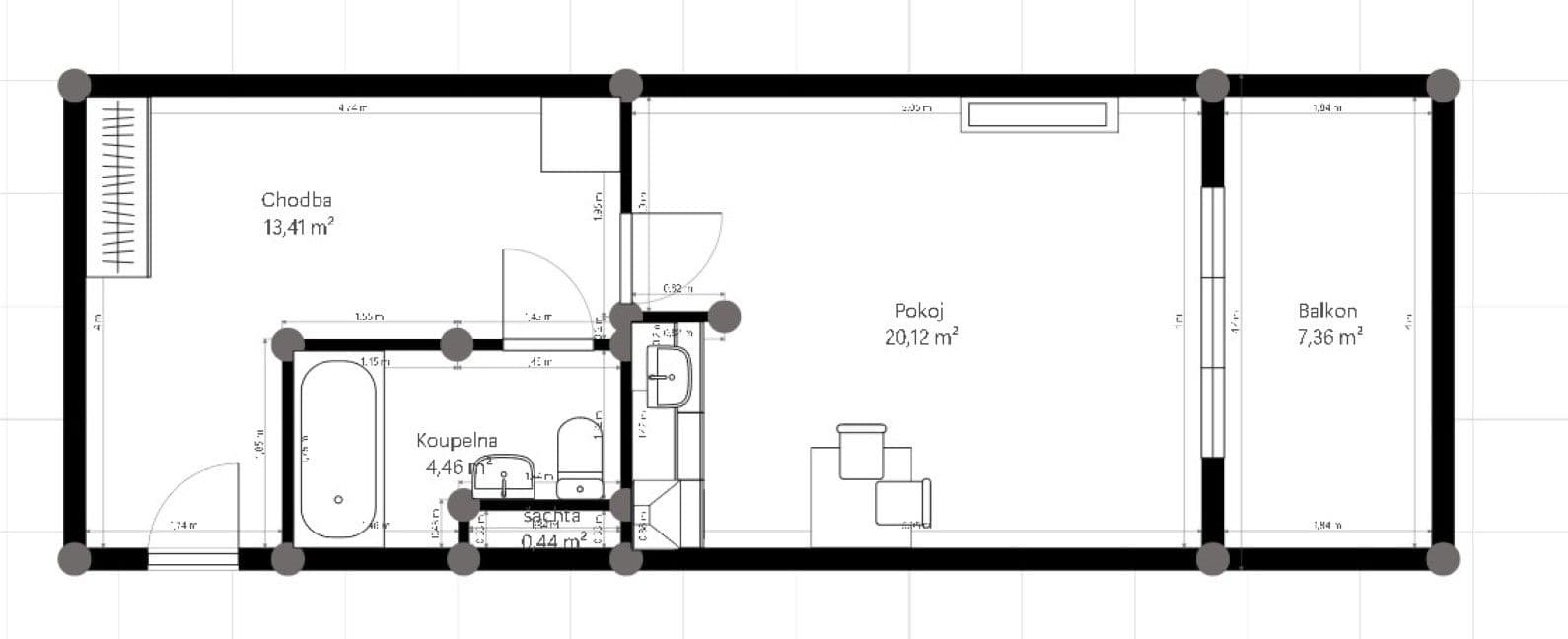 Prenájom bytu 1-izbový 37 m², Podkovářská, Praha, Praha Prenájom bytu 1-izbový 37 m², Podkovářská, Praha, Praha
