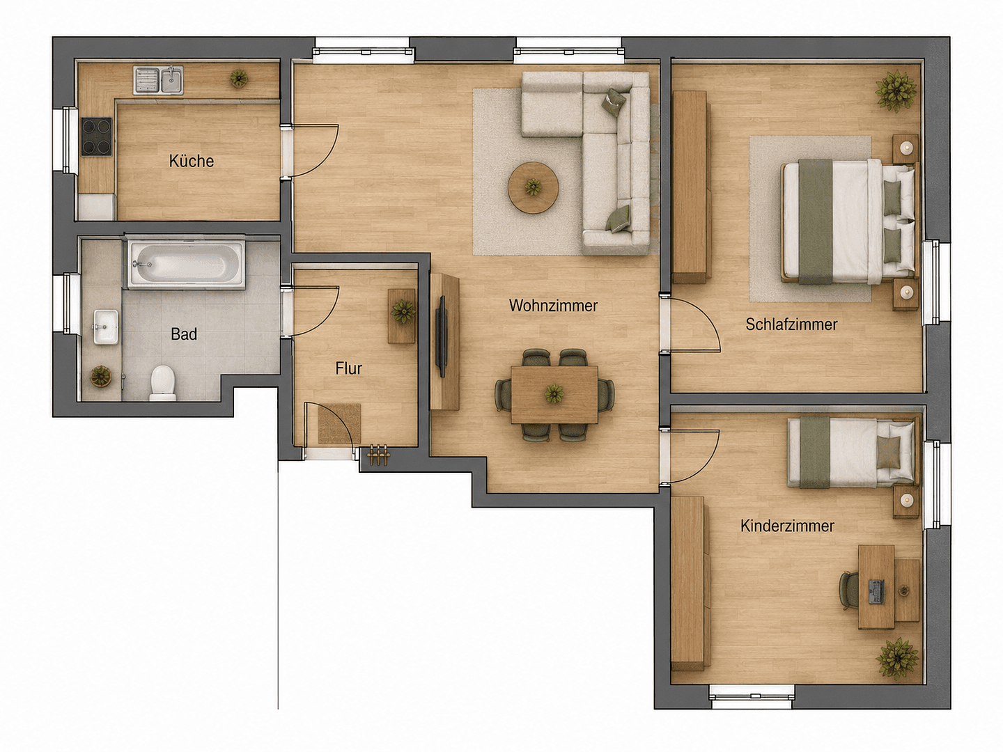 Prenájom bytu 3-izbový 80 m², Pößnecker Straße 7, Remptendorf, Durínsko Prenájom bytu 3-izbový 80 m², Pößnecker Straße 7, Remptendorf, Durínsko