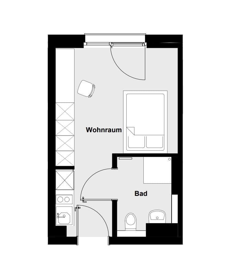 Prenájom bytu 1-izbový 25 m², Berlin, Berlín Prenájom bytu 1-izbový 25 m², Berlin, Berlín