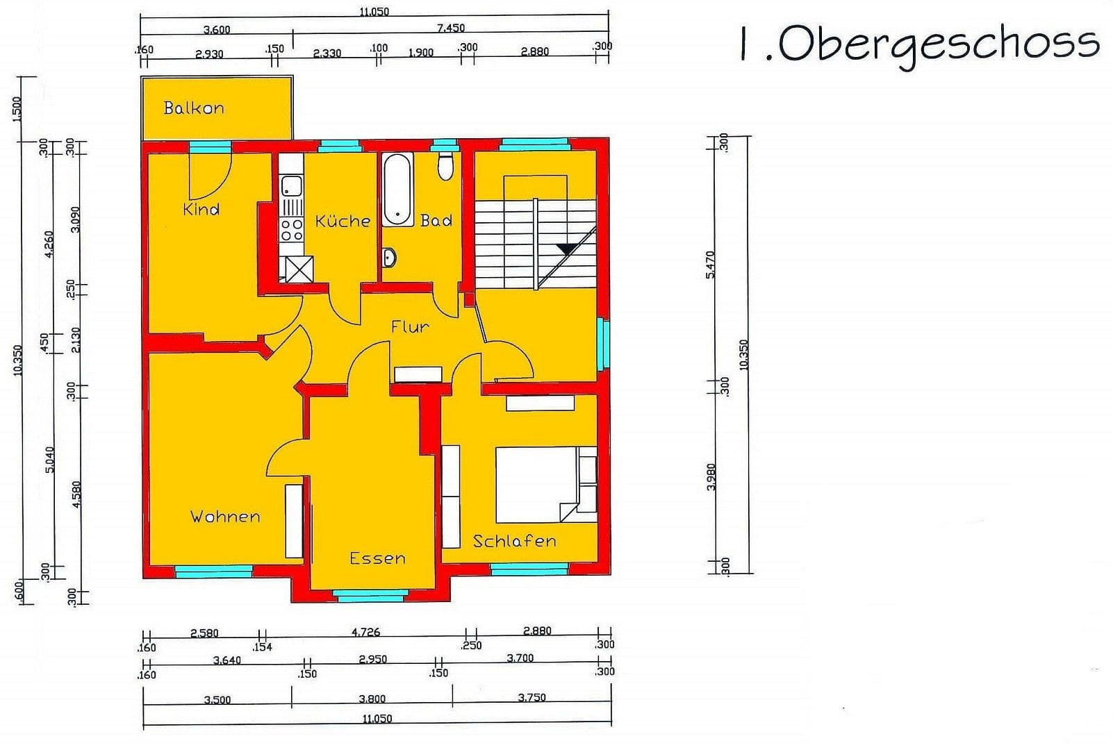 Prenájom bytu 4-izbový 84 m², Brucknerstraße 15, Weimar, Durínsko Prenájom bytu 4-izbový 84 m², Brucknerstraße 15, Weimar, Durínsko