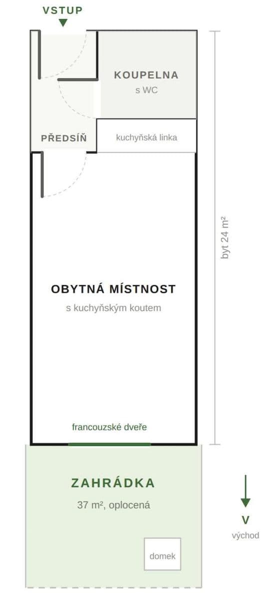 Prenájom bytu 1-izbový 24 m², U Zličína, Praha, Praha Prenájom bytu 1-izbový 24 m², U Zličína, Praha, Praha