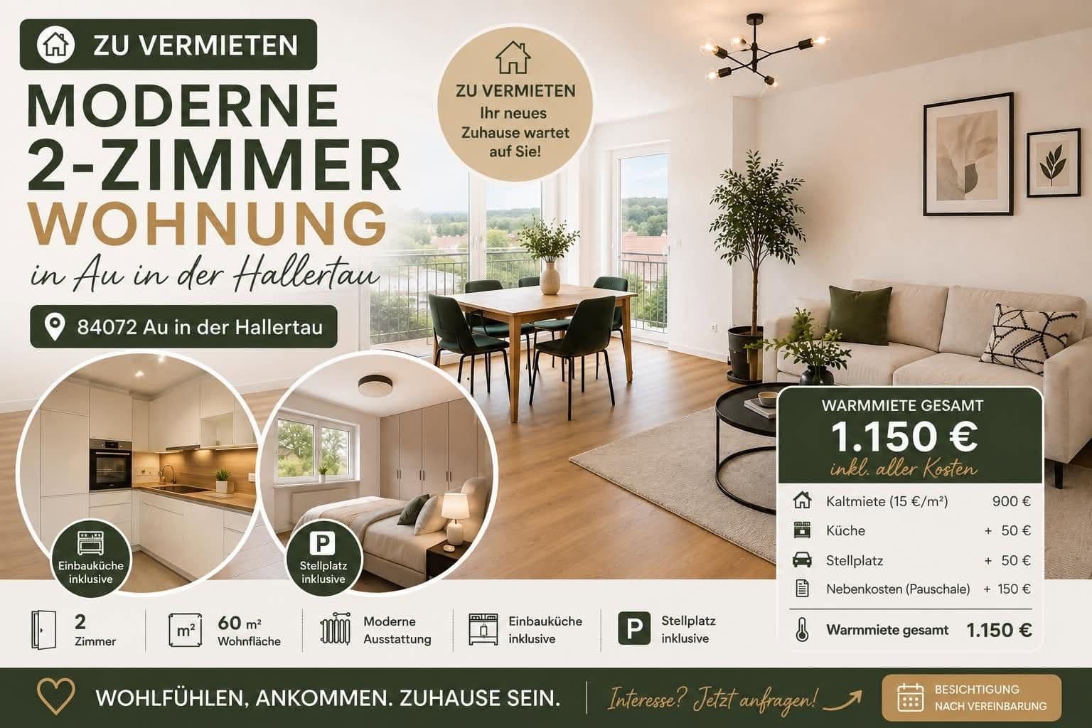 Prenájom bytu 2-izbový 60 m², Zarrerweg 23, Au, Bavorsko Prenájom bytu 2-izbový 60 m², Zarrerweg 23, Au, Bavorsko