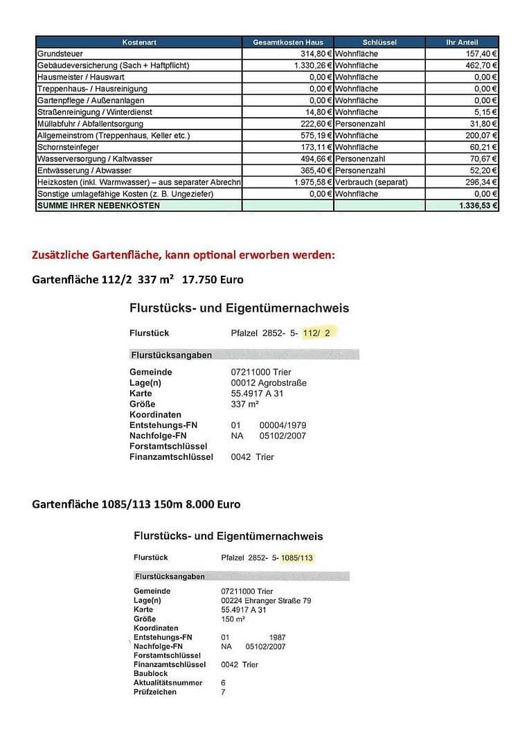 Predaj bytu 3-izbový 80 m², Ehranger Straße 79, Trier, Porýnie-Falcko Predaj bytu 3-izbový 80 m², Ehranger Straße 79, Trier, Porýnie-Falcko
