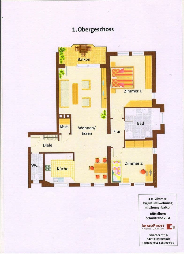 Prenájom bytu 3-izbový 96 m², Schulstraße 20a, Büttelborn, Hesensko Prenájom bytu 3-izbový 96 m², Schulstraße 20a, Büttelborn, Hesensko
