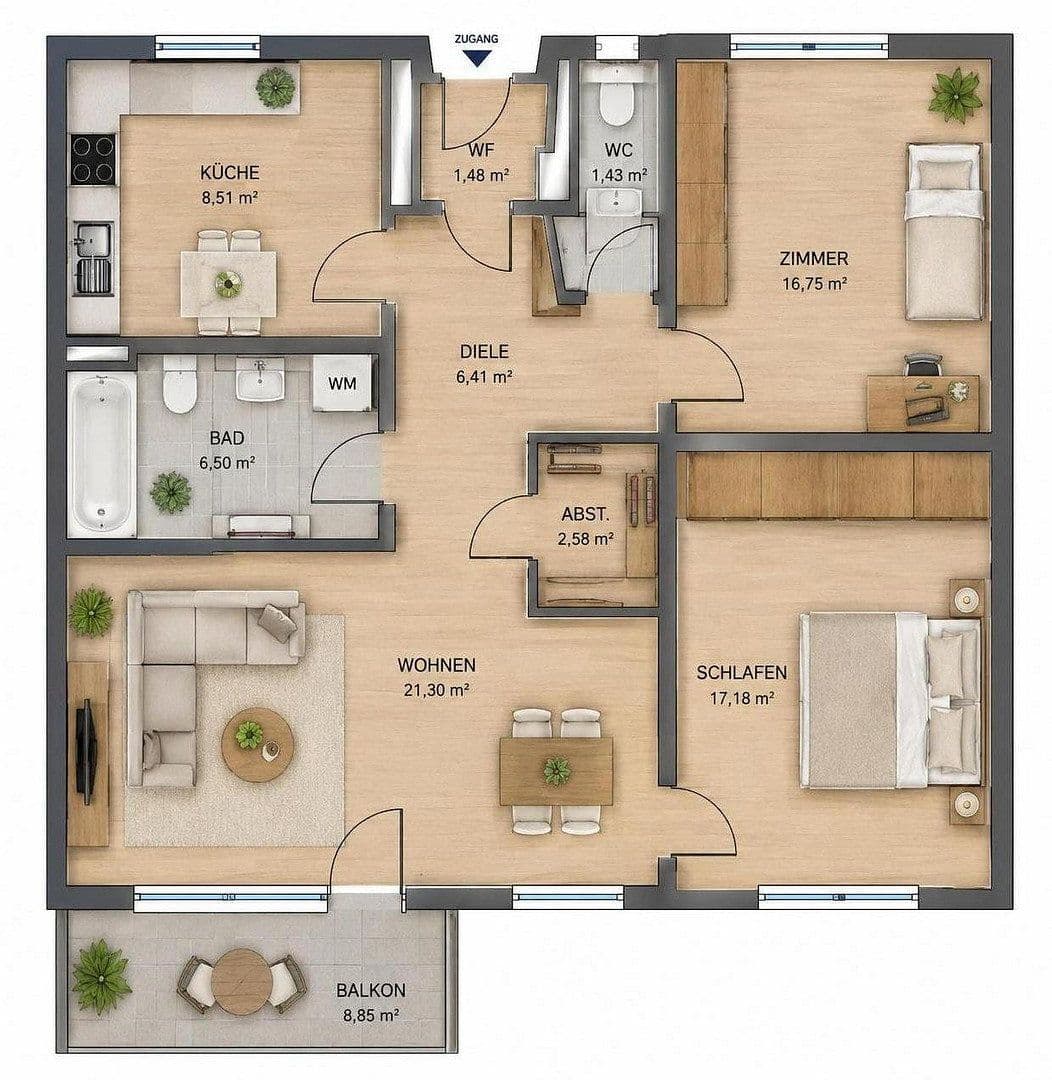 Predaj bytu 3-izbový 85 m², Heitersheim, Bádensko-Wurttembersko Predaj bytu 3-izbový 85 m², Heitersheim, Bádensko-Wurttembersko