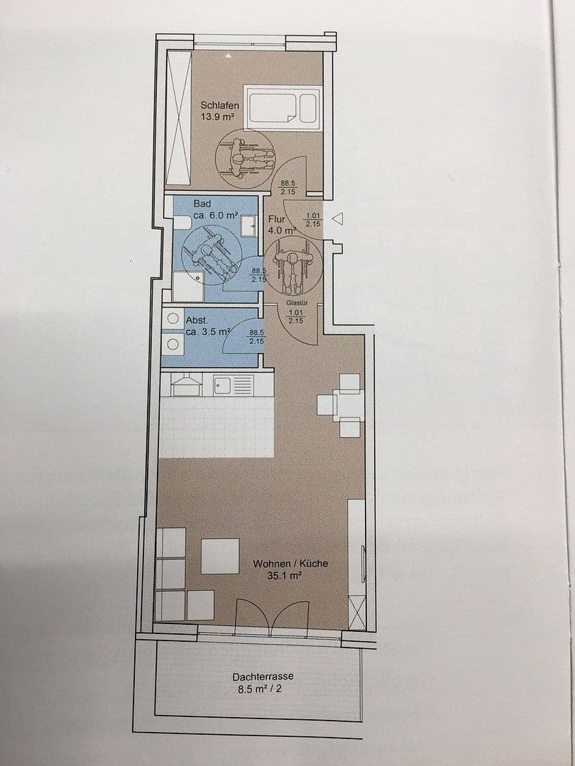 Predaj bytu 2-izbový 67 m², Am Wall 86, Bremen, Brémy Predaj bytu 2-izbový 67 m², Am Wall 86, Bremen, Brémy
