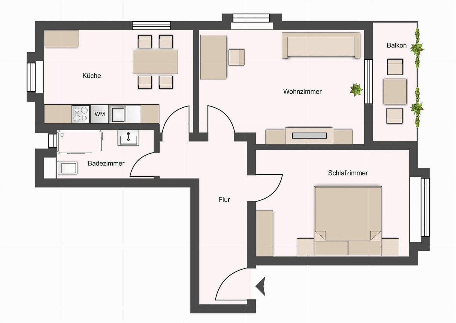 Prenájom bytu 2-izbový 62 m², 20535, Hamburg Prenájom bytu 2-izbový 62 m², 20535, Hamburg