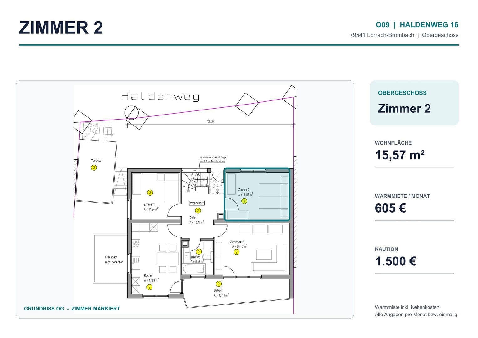Prenájom bytu 17 m², Haldenweg 16, Lörrach, Bádensko-Wurttembersko Prenájom bytu 17 m², Haldenweg 16, Lörrach, Bádensko-Wurttembersko