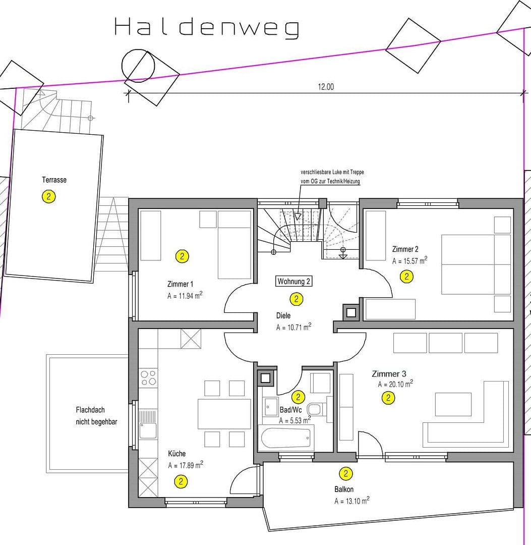 Prenájom bytu 17 m², Haldenweg 16, Lörrach, Bádensko-Wurttembersko Prenájom bytu 17 m², Haldenweg 16, Lörrach, Bádensko-Wurttembersko