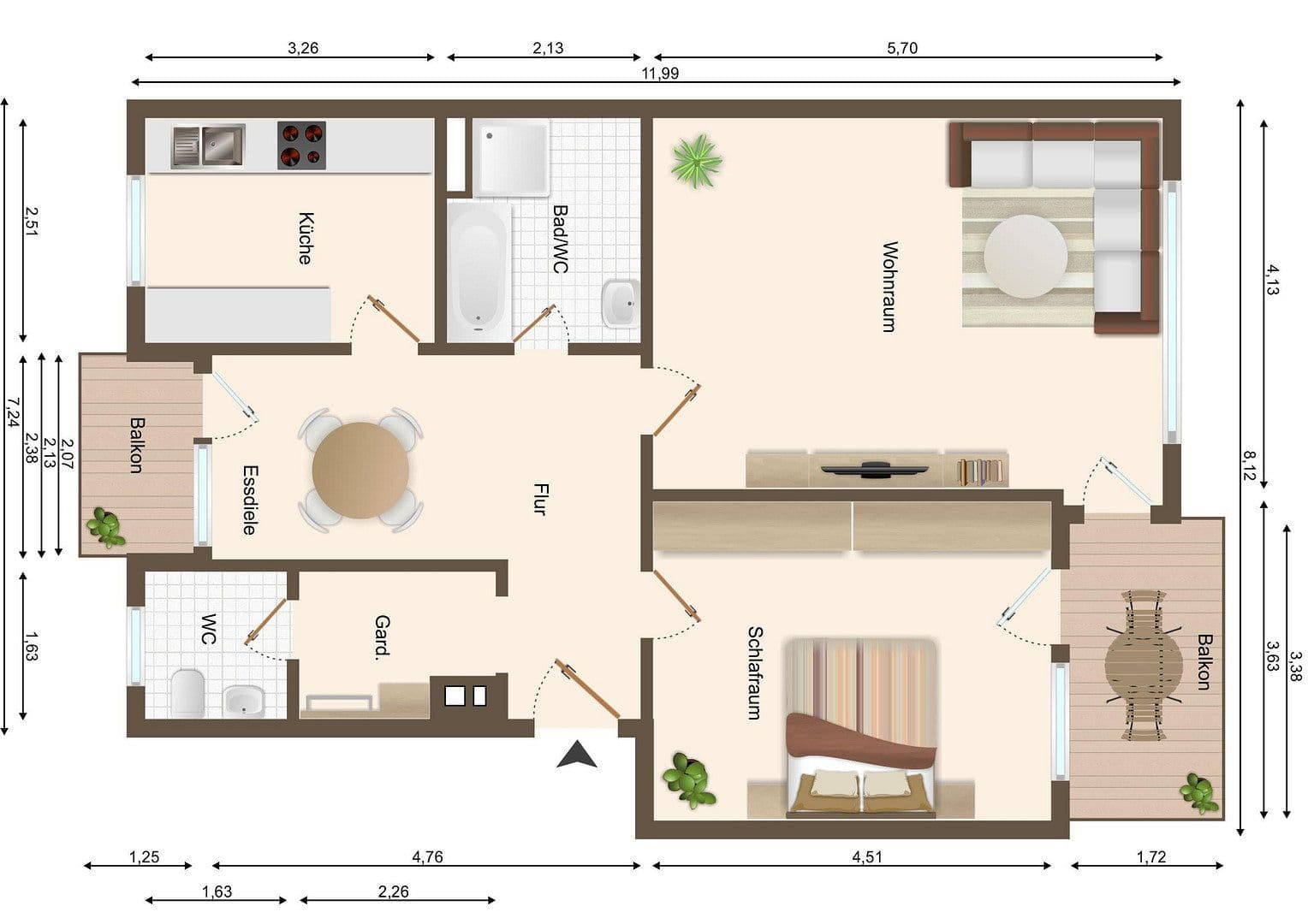Prenájom bytu 2-izbový 85 m², Friederichstrasse 33 / 37, Korntal-Münchingen, Bádensko-Wurttembersko Prenájom bytu 2-izbový 85 m², Friederichstrasse 33 / 37, Korntal-Münchingen, Bádensko-Wurttembersko