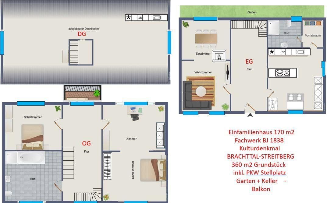 Prenájom domu 170 m², pozemok 345 m², Brachttal, Hesensko Prenájom domu 170 m², pozemok 345 m², Brachttal, Hesensko