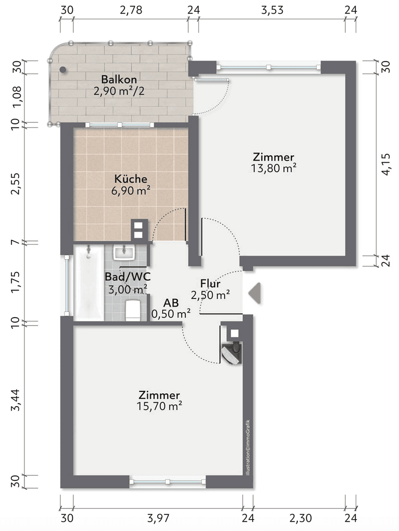 Prenájom bytu 2-izbový 44 m², Gerhart-Hauptmann-Str. 13b, Heidelberg, Bádensko-Wurttembersko Prenájom bytu 2-izbový 44 m², Gerhart-Hauptmann-Str. 13b, Heidelberg, Bádensko-Wurttembersko