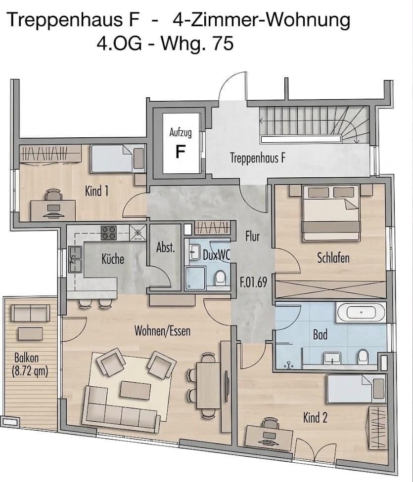 Predaj bytu 4-izbový 110 m², Frankfurt, Hesensko Predaj bytu 4-izbový 110 m², Frankfurt, Hesensko