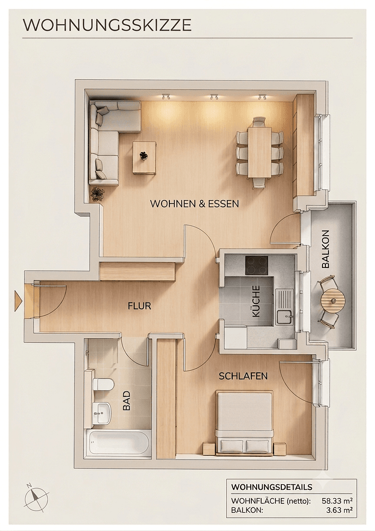 Predaj bytu 2-izbový 59 m², München, Bavorsko Predaj bytu 2-izbový 59 m², München, Bavorsko