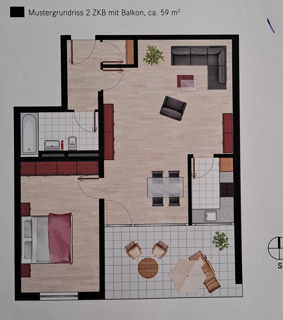 Predaj bytu 2-izbový 59 m², Niehl, Severné Porýnie - Westfálsko Predaj bytu 2-izbový 59 m², Niehl, Severné Porýnie - Westfálsko