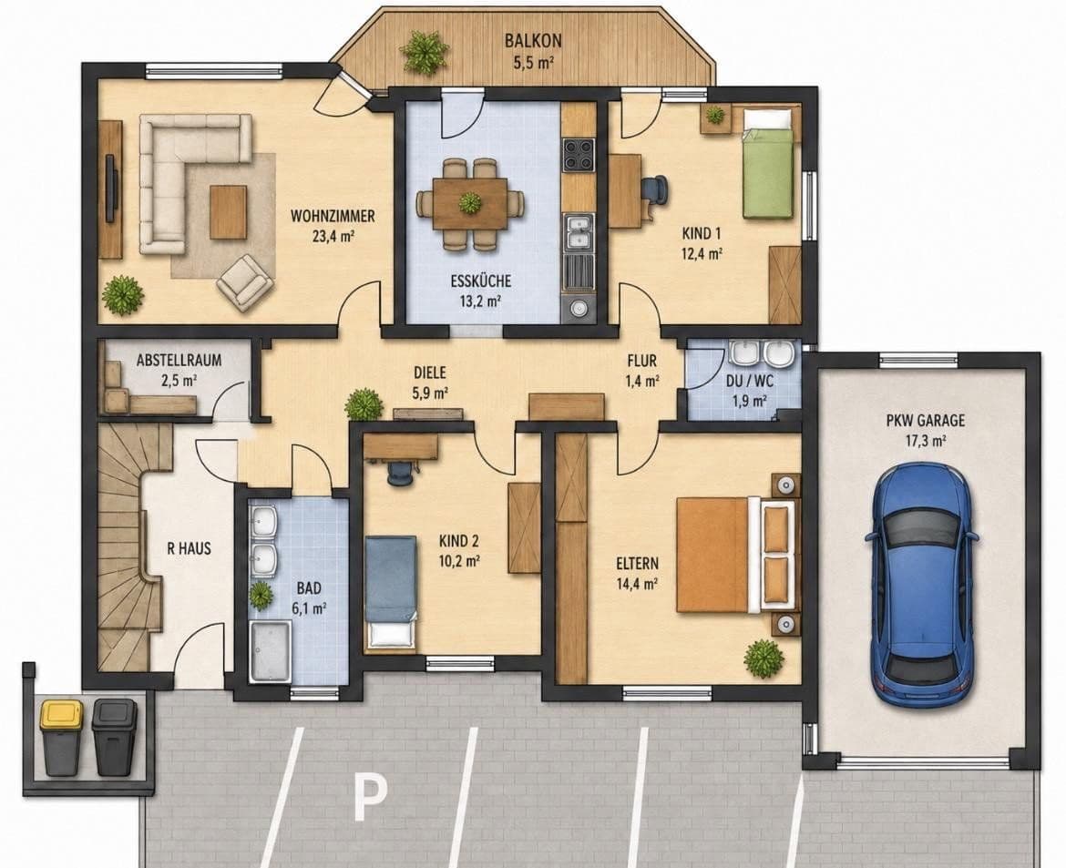 Predaj bytu 4-izbový 105 m², Mülheim-Kärlich, Porýnie-Falcko Predaj bytu 4-izbový 105 m², Mülheim-Kärlich, Porýnie-Falcko