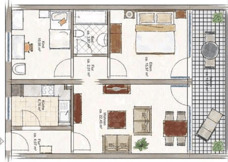 Prenájom bytu 3-izbový 75 m², Zeppelinstraße 58, Viersen, Severné Porýnie - Westfálsko Prenájom bytu 3-izbový 75 m², Zeppelinstraße 58, Viersen, Severné Porýnie - Westfálsko