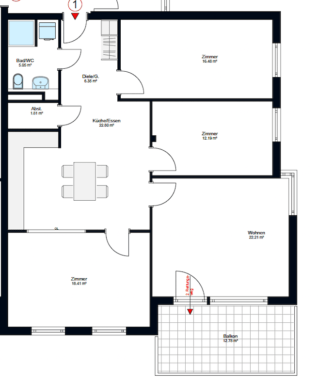 Prenájom bytu 5-izbový 118 m², Moltkestraße 54, Heilbronn, Bádensko-Wurttembersko Prenájom bytu 5-izbový 118 m², Moltkestraße 54, Heilbronn, Bádensko-Wurttembersko