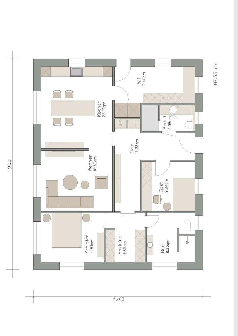 Predaj domu 107 m², pozemok 520 m², Ihlow, Dolné Sasko Predaj domu 107 m², pozemok 520 m², Ihlow, Dolné Sasko