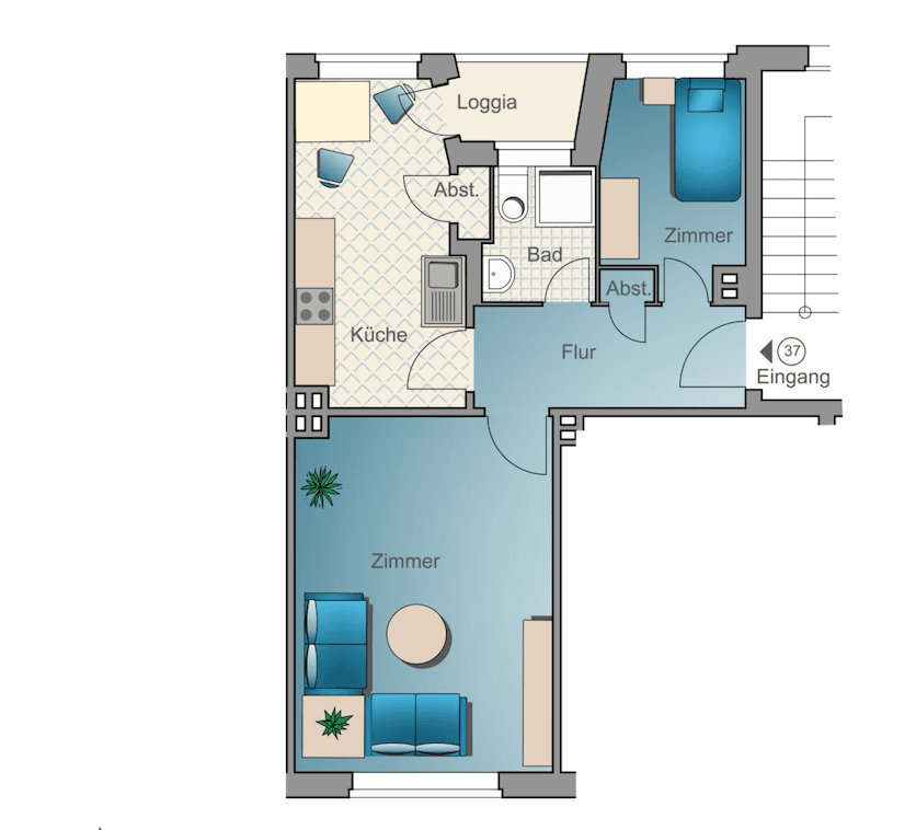 Prenájom bytu 2-izbový 47 m², Weidestrasse 111c, Hamburg, Hamburg Prenájom bytu 2-izbový 47 m², Weidestrasse 111c, Hamburg, Hamburg