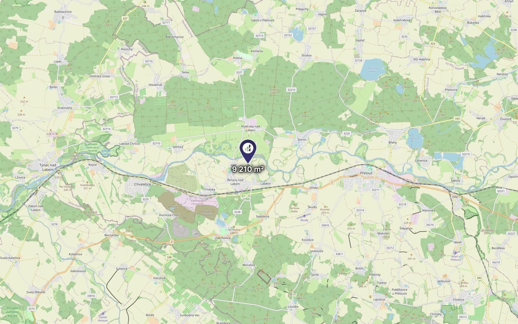 Predaj pozemku 3.070 m², Řečany nad Labem, Pardubický kraj Predaj pozemku 3.070 m², Řečany nad Labem, Pardubický kraj