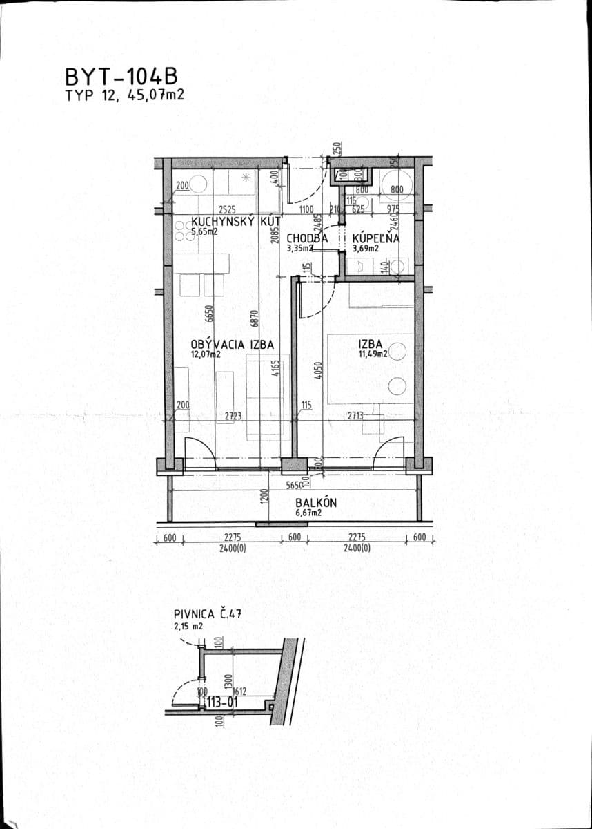 Predaj bytu 2-izbový 45 m², L. Novomeského, Martin, Žilinský kraj Predaj bytu 2-izbový 45 m², L. Novomeského, Martin, Žilinský kraj