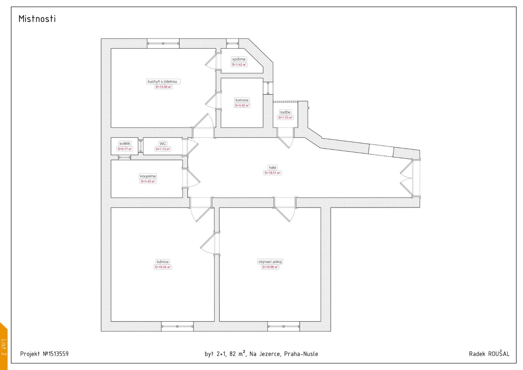 Predaj bytu 2-izbový 82 m², Na Jezerce, Praha, Praha Predaj bytu 2-izbový 82 m², Na Jezerce, Praha, Praha
