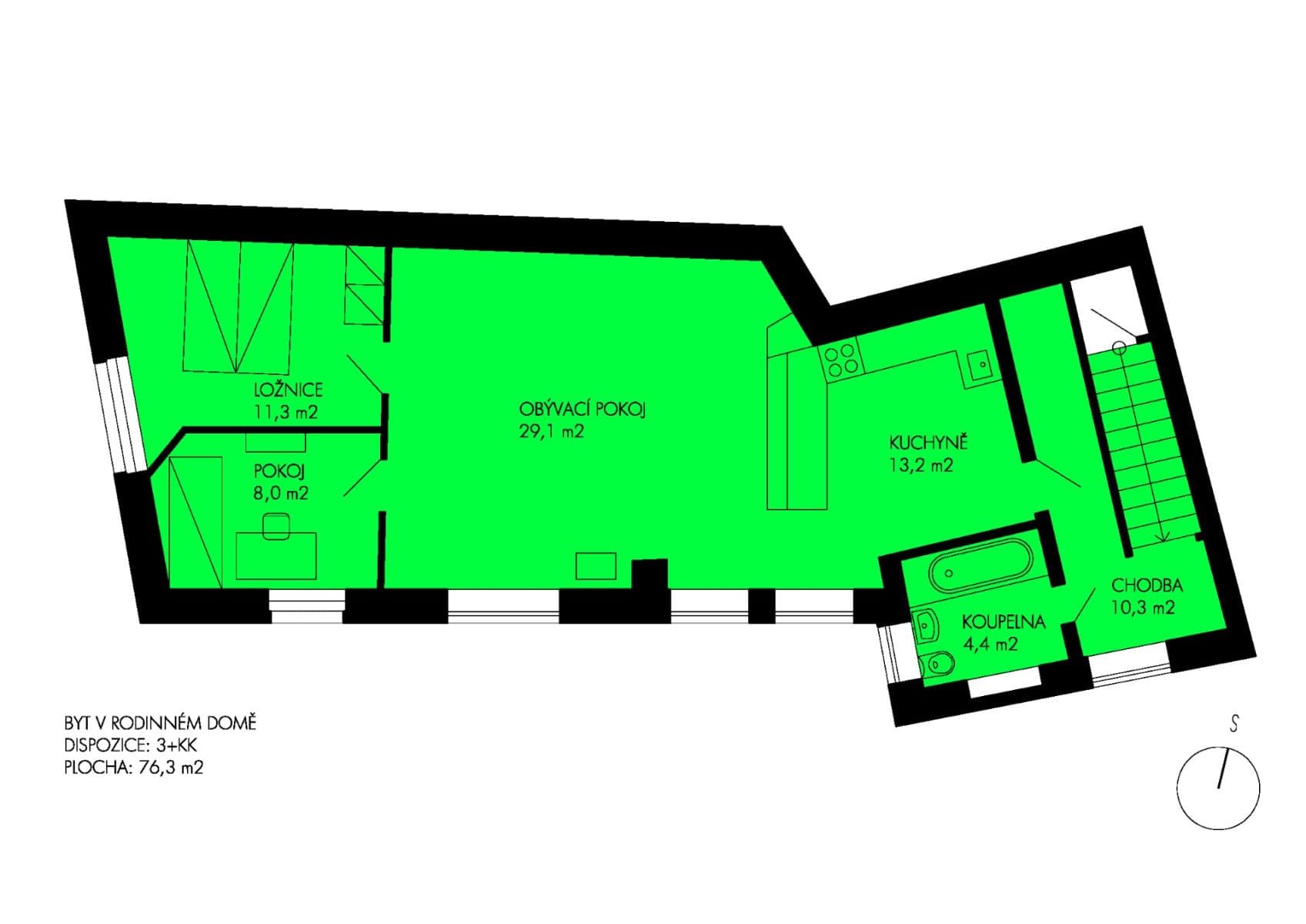 Prenájom bytu 3-izbový 76 m², Svatopluka Čecha, Třešť, Kraj Vysočina Prenájom bytu 3-izbový 76 m², Svatopluka Čecha, Třešť, Kraj Vysočina