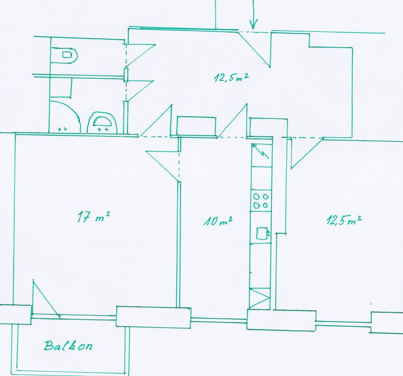 Prenájom bytu 2-izbový 58 m², Josefa Ressla, Pardubice, Pardubický kraj Prenájom bytu 2-izbový 58 m², Josefa Ressla, Pardubice, Pardubický kraj