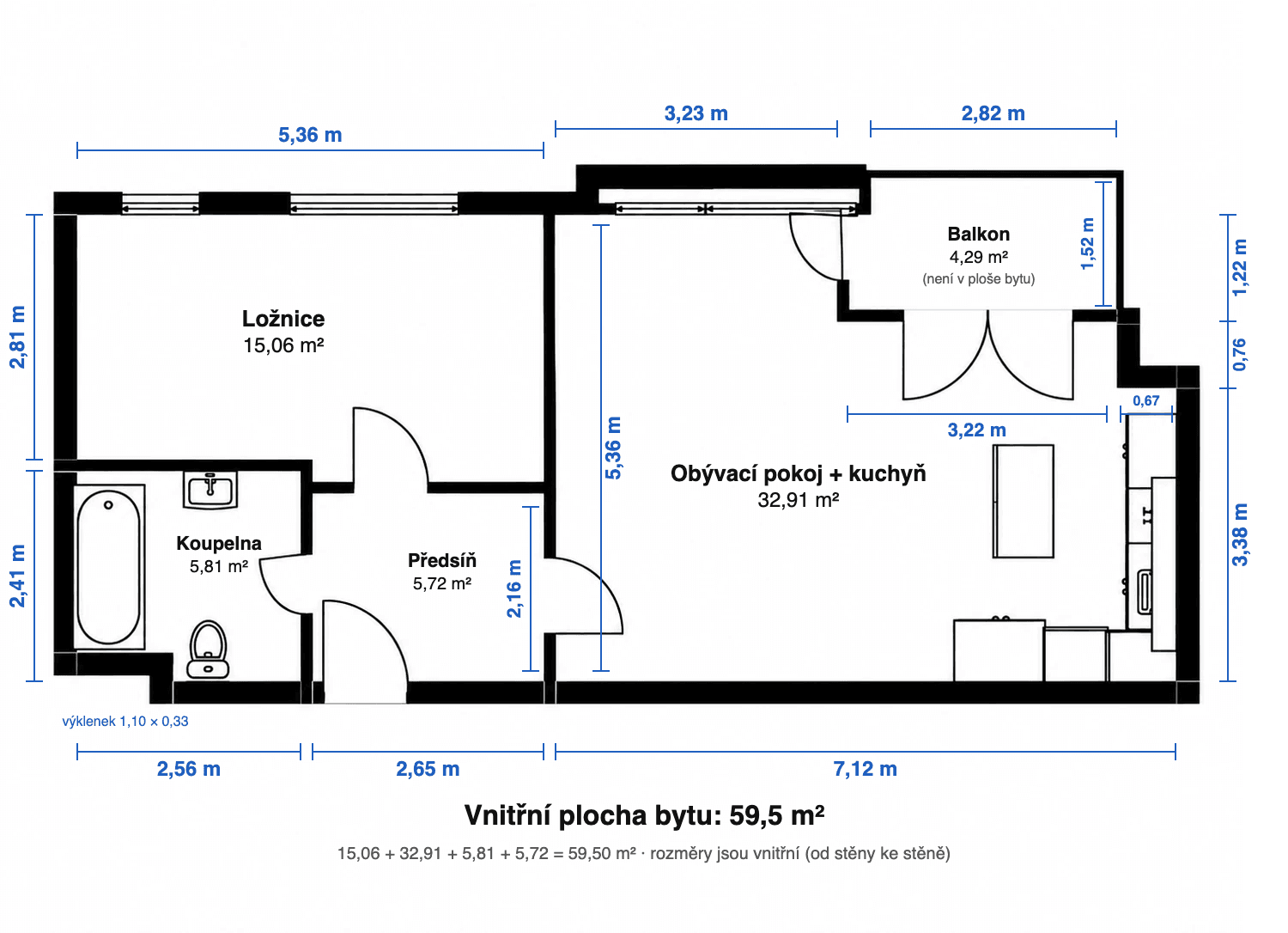 Predaj bytu 2-izbový 59 m², Moskevská, Praha, Praha Predaj bytu 2-izbový 59 m², Moskevská, Praha, Praha