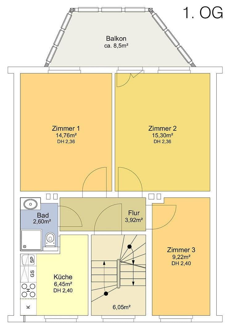 Prenájom bytu 3-izbový 67 m², Königsberger Straße 83, Wolfsburg, Dolné Sasko Prenájom bytu 3-izbový 67 m², Königsberger Straße 83, Wolfsburg, Dolné Sasko