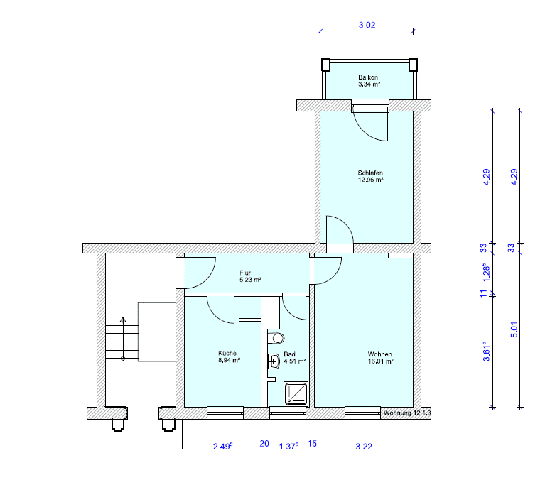 Prenájom bytu 2-izbový 50 m², Eisnerstraße 12, Magdeburg, Sasko-Anhaltsko Prenájom bytu 2-izbový 50 m², Eisnerstraße 12, Magdeburg, Sasko-Anhaltsko